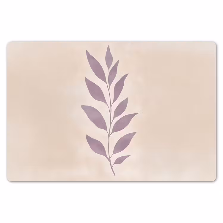 Tak - Bladeren - Minimalistisch - Beige Placemat vinyl groot -zzsfeer1_Kitchenyeah-website