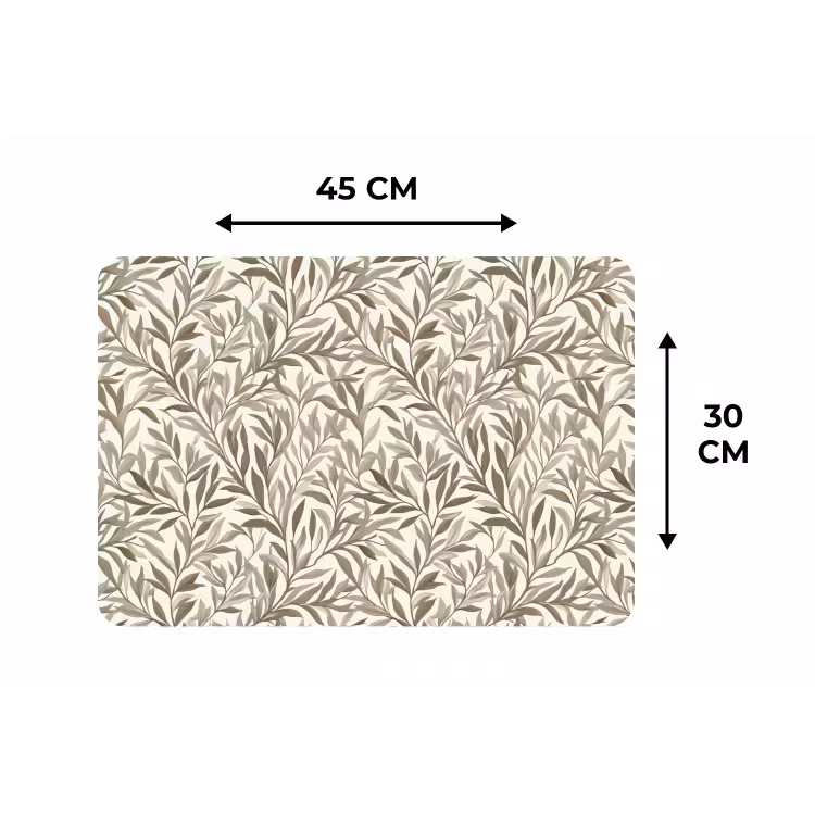 Takken - Botanisch - Taupe Placemat vinyl groot 368 -specs