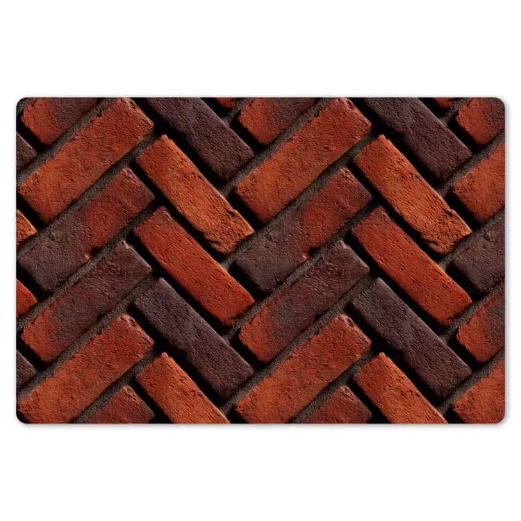 Bakstenen - Visgraat - Structuur - Roodbruin Placemat vinyl groot 368 -zzsfeer1_Kitchenyeah-website