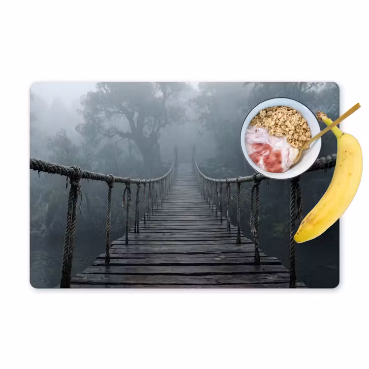 Brug - Jungle - Mist - Natuur Placemat vinyl groot -zzzproduct_Kitchenyeah-website