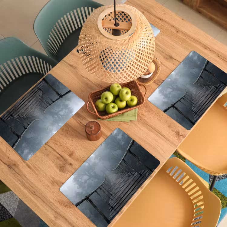 Brug - Jungle - Mist - Natuur Placemat vinyl groot -zzsfeer5_Kitchenyeah-website