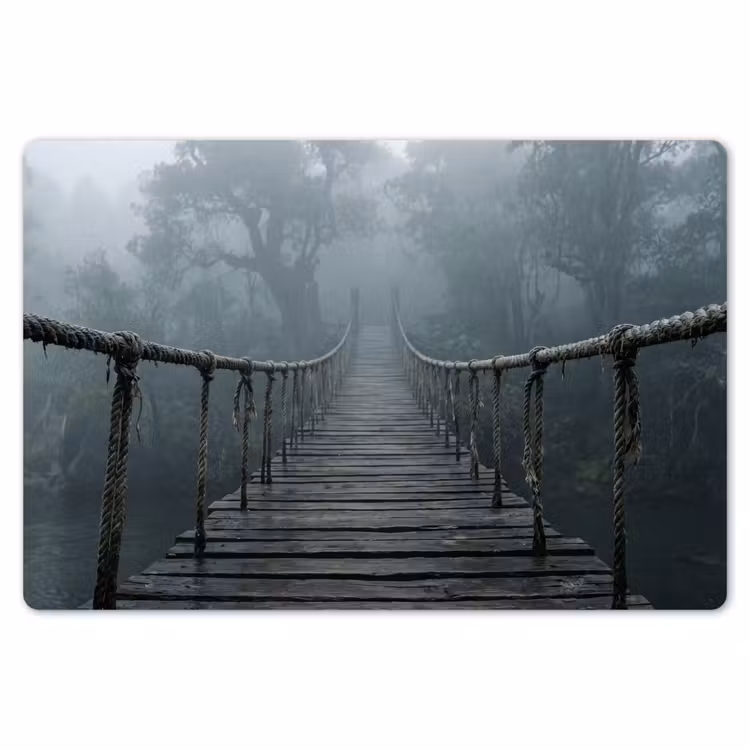 Brug - Jungle - Mist - Natuur Placemat vinyl groot -zzsfeer1_Kitchenyeah-website