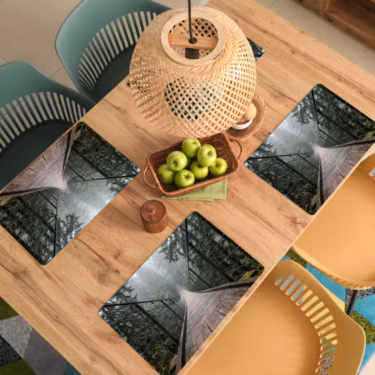Brug - Bos - Mist - Natuur Placemat vinyl groot -zzsfeer5_Kitchenyeah-website