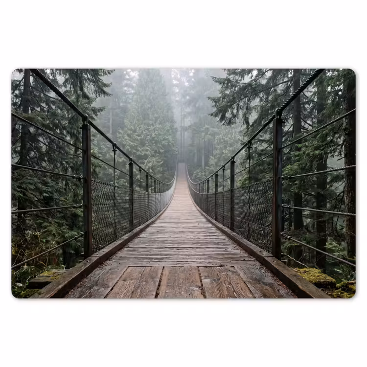 Brug - Bos - Mist - Natuur Placemat vinyl groot -zzsfeer1_Kitchenyeah-website