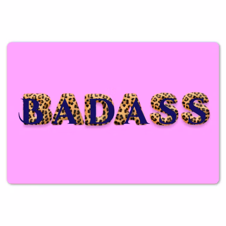 Felroze - Badass - Panterprint - Schaduw Placemat vinyl groot -zzsfeer1_Kitchenyeah-website