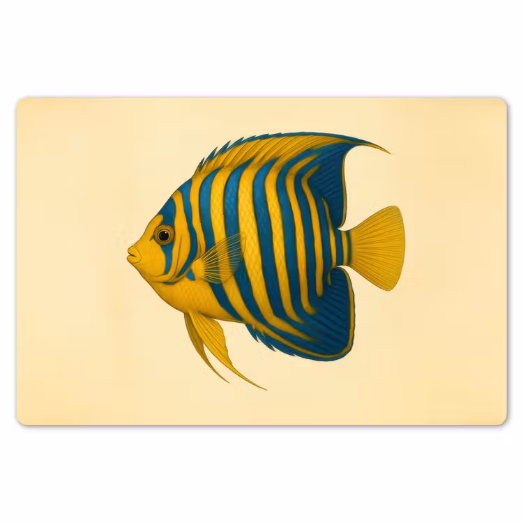 Felgeel - Vis - Strepen - Vinnen Placemat vinyl groot -zzsfeer1_Kitchenyeah-website