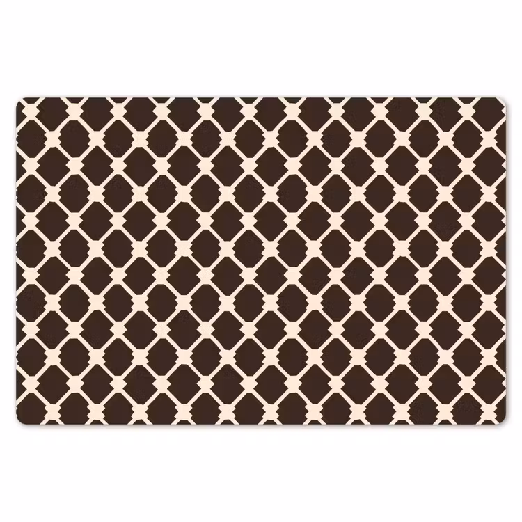Bruin - Ruitpatroon - Geometrisch Placemat vinyl groot 368 -zzsfeer1_Kitchenyeah-website