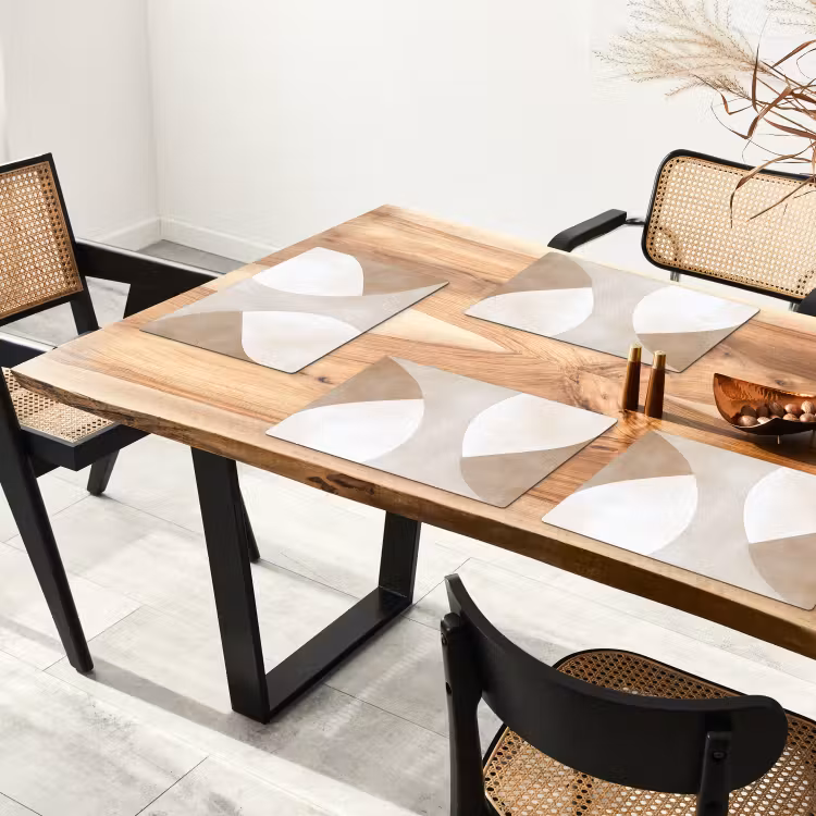 Bruin - Japandi - Abstract Placemat vinyl groot -zzsfeer4_Kitchenyeah-website