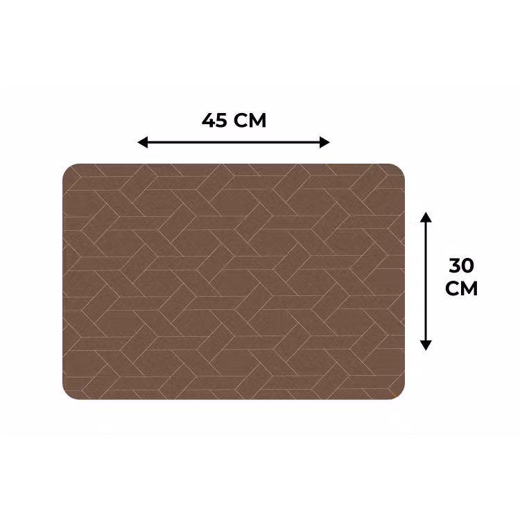 Bruin - Roze - Patroon Placemat vinyl groot 368 -specs