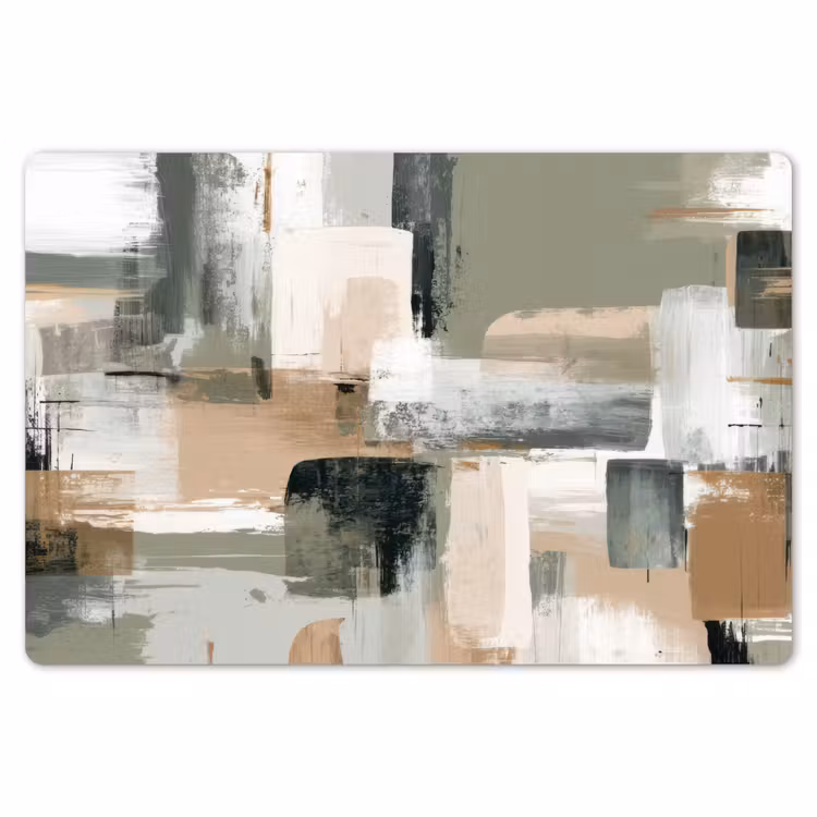 Penseelstreken - Abstract - Aardetinten Placemat vinyl groot -zzsfeer1_Kitchenyeah-website