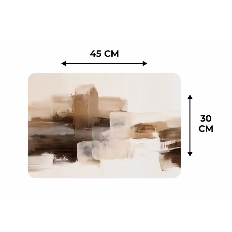 Penseelstreken - Abstract landschap - Rust Placemat vinyl groot -specs