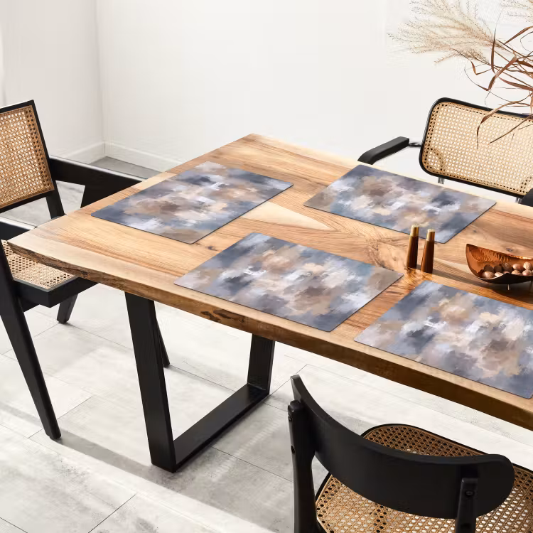 Penseelstreken - Schilderij - Beige Placemat vinyl groot -zzsfeer4_Kitchenyeah-website