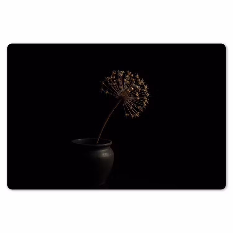 Bol - Gedroogd - Vaas - Zwart Placemat vinyl groot -zzsfeer1_Kitchenyeah-website