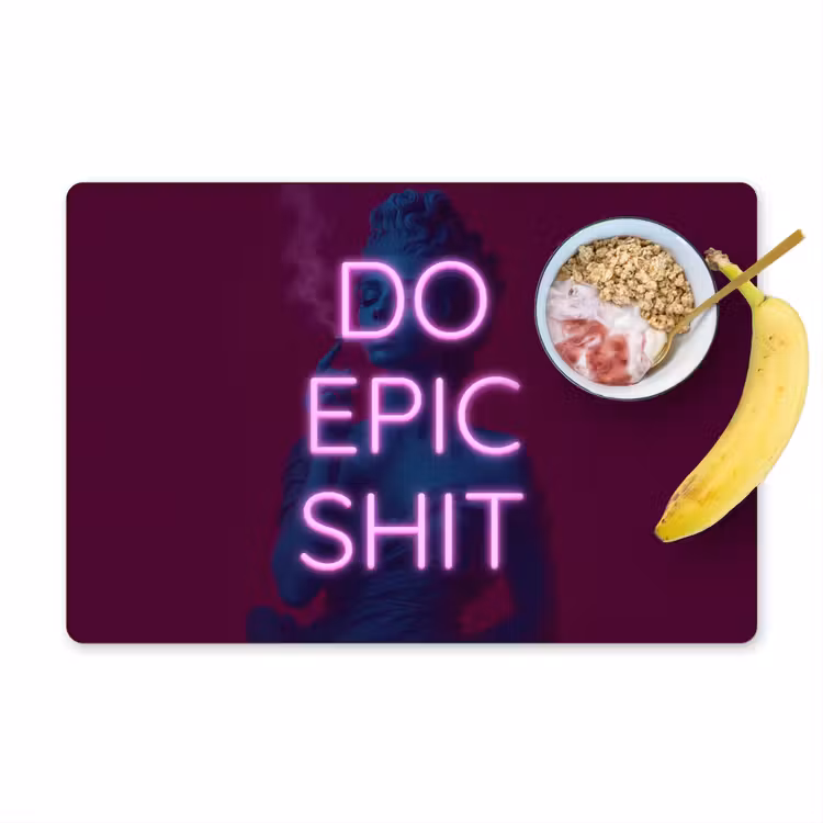 Buste - Neon - LED - Letters Placemat vinyl groot -zzzproduct_Kitchenyeah-website