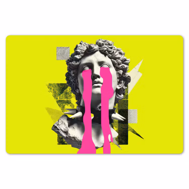 Buste - Verf - Geel Placemat vinyl groot -zzsfeer1_Kitchenyeah-website
