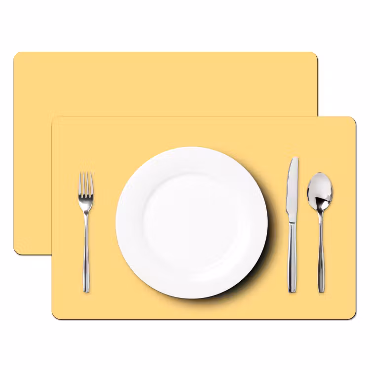 Butter - Geel - Yellow Placemat vinyl groot 368 -zzsfeer2_Kitchenyeah-website