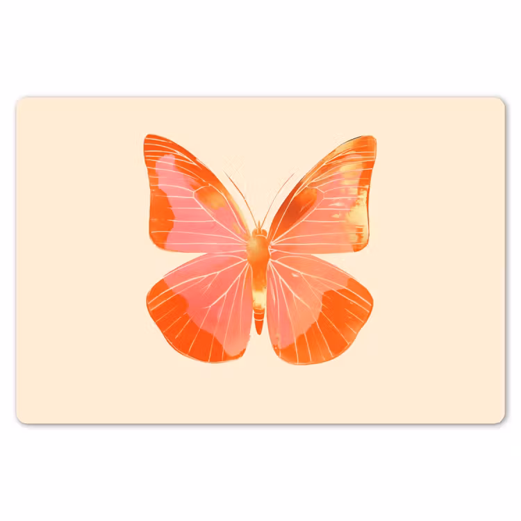 Vlinder - Minimalistisch - Roze Placemat vinyl groot -zzsfeer1_Kitchenyeah-website