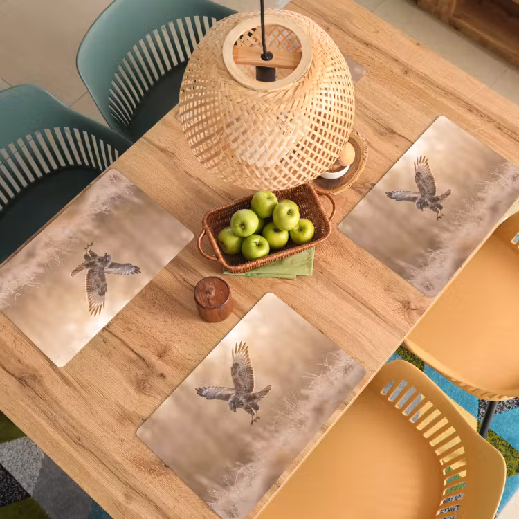 Buizerd - Roofvogel - Natuur - Bruin Placemat vinyl groot -zzsfeer5_Kitchenyeah-website
