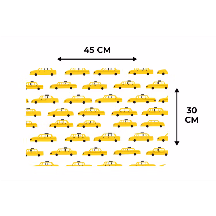 Taxi - Iconisch - Geel Placemat vinyl groot 368 -specs