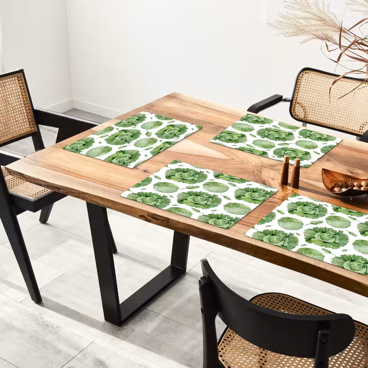 Kool - Bladgroen - Wit - Patroon Placemat vinyl groot 368 -zzsfeer4_Kitchenyeah-website