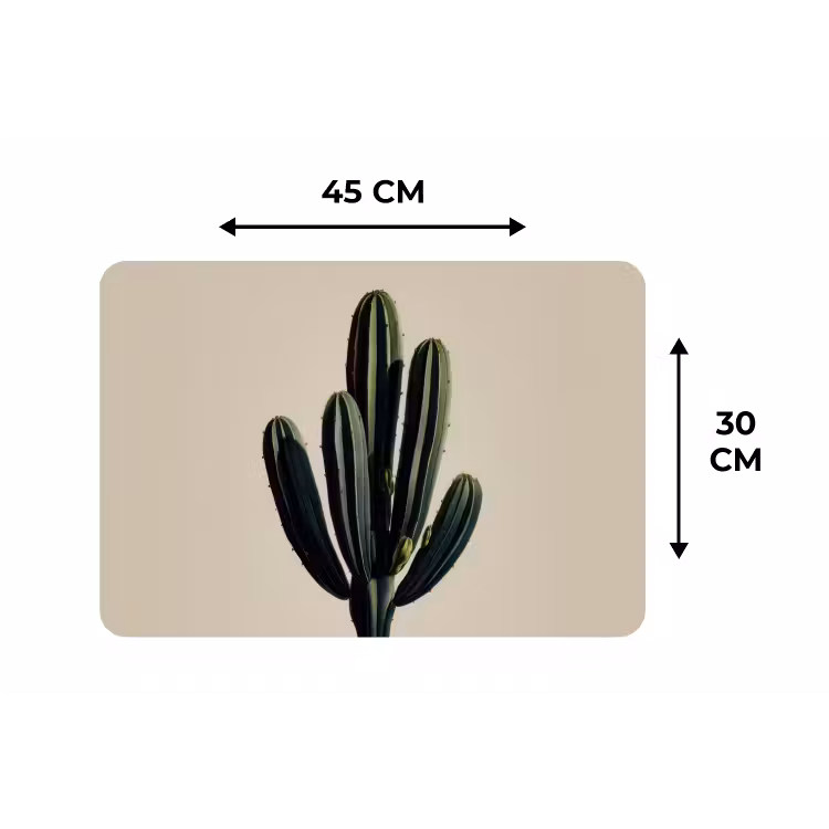 Cactus - Subtiel - Groen Placemat vinyl groot -specs