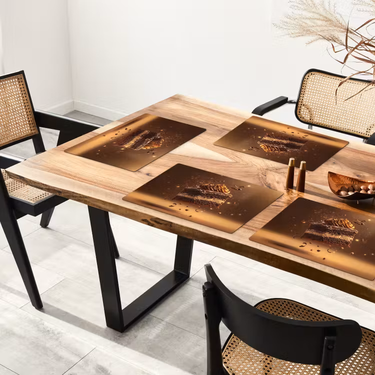 Taart - Chocolade - Eten - Brownie Placemat vinyl groot -zzsfeer4_Kitchenyeah-website