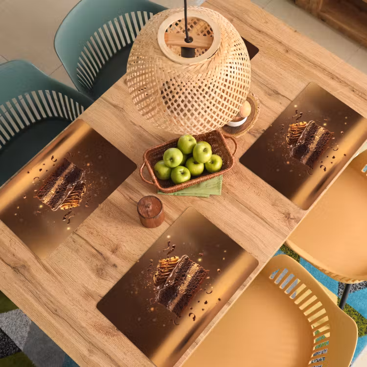 Taart - Chocolade - Eten - Brownie Placemat vinyl groot -zzsfeer5_Kitchenyeah-website