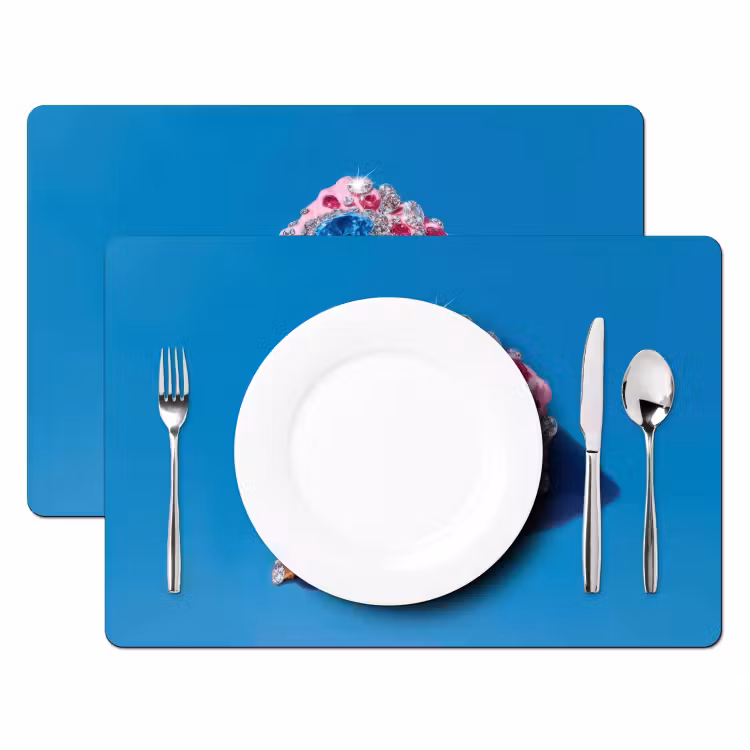 Taart - Edelstenen - Glitters - Roze Placemat vinyl groot -zzsfeer2_Kitchenyeah-website