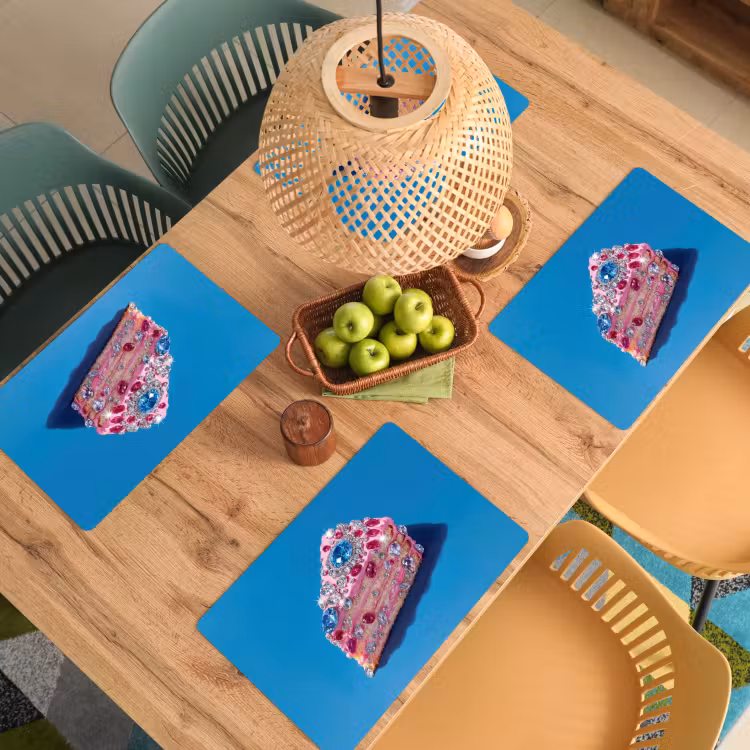 Taart - Edelstenen - Glitters - Roze Placemat vinyl groot -zzsfeer5_Kitchenyeah-website