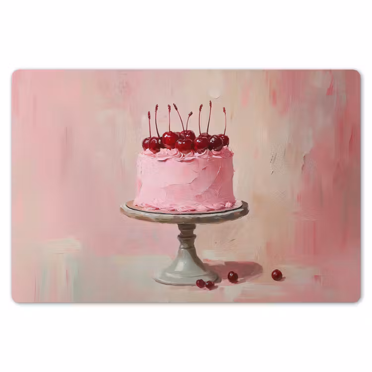 Taart - Pink - Cherry Placemat vinyl groot -zzsfeer1_Kitchenyeah-website