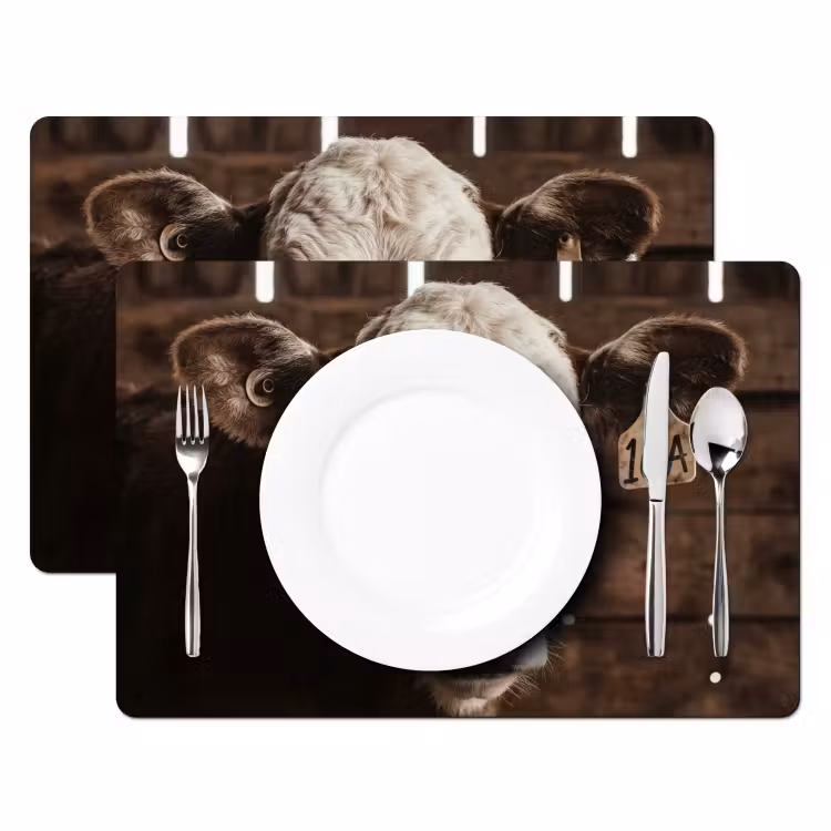 Kalf - Oormerk - Houten stal Placemat vinyl groot -zzsfeer2_Kitchenyeah-website