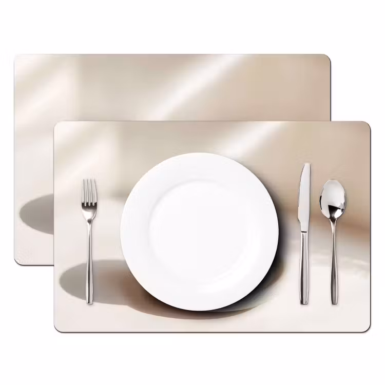 Cappuccino - Schuim - Schotel - Beige Placemat vinyl groot -zzsfeer2_Kitchenyeah-website