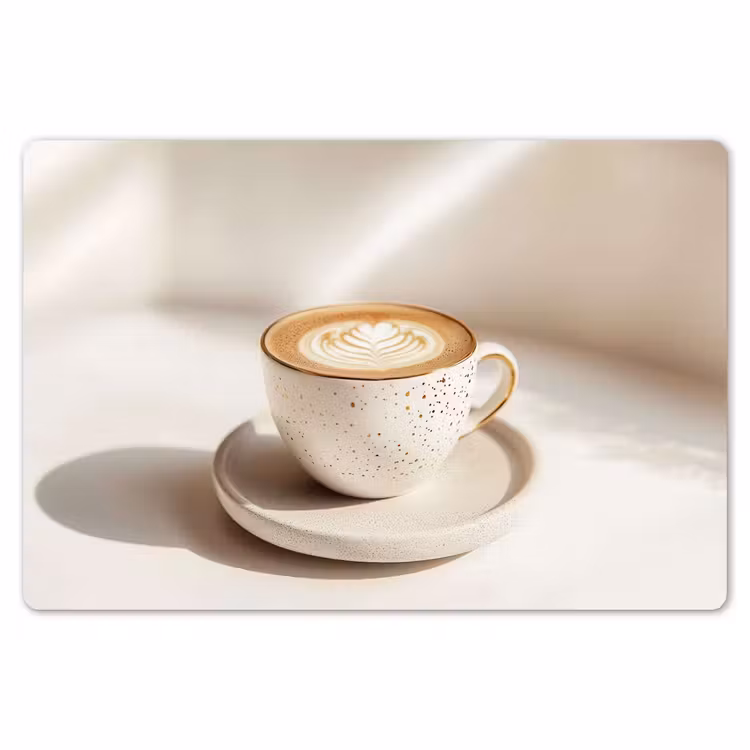 Cappuccino - Schuim - Schotel - Beige Placemat vinyl groot -zzsfeer1_Kitchenyeah-website