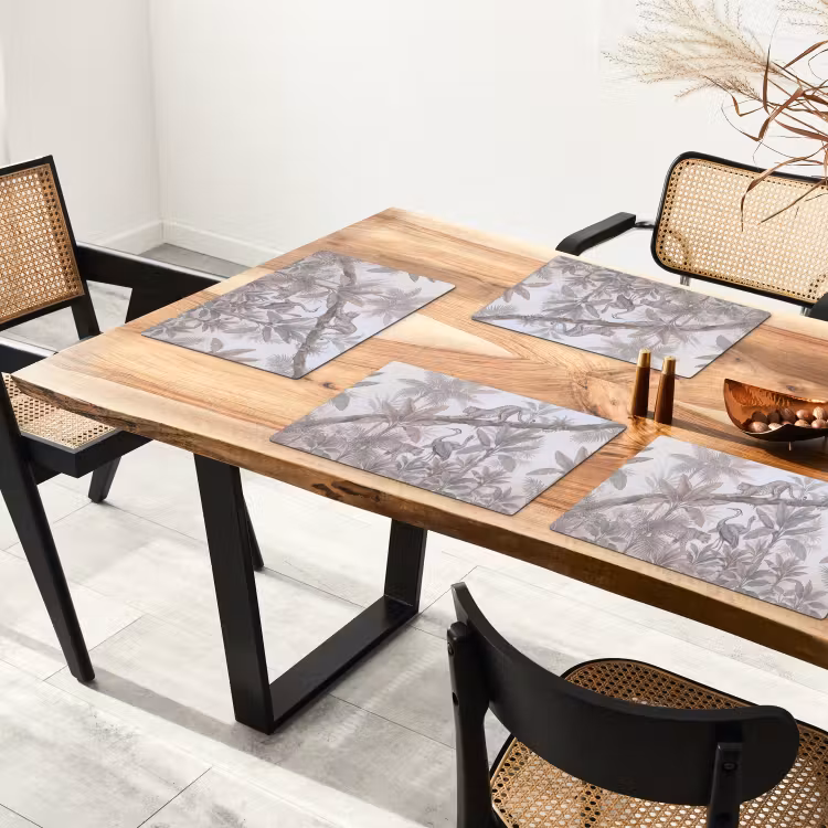 Kat - Vogel - Jungle - Illustratie - Dieren Placemat vinyl groot -zzsfeer4_Kitchenyeah-website