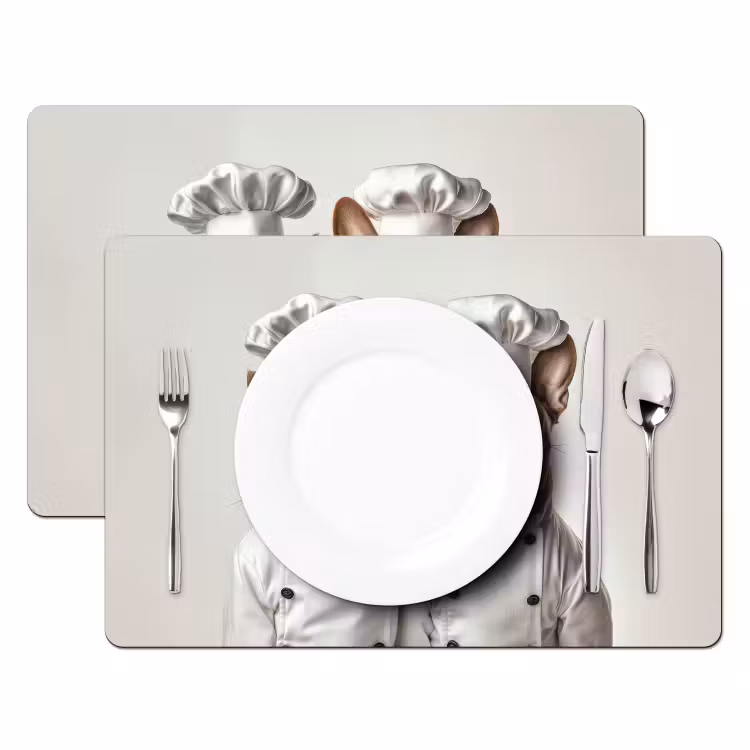 Kat - Hond - Kokskleding Placemat vinyl groot -zzsfeer2_Kitchenyeah-website