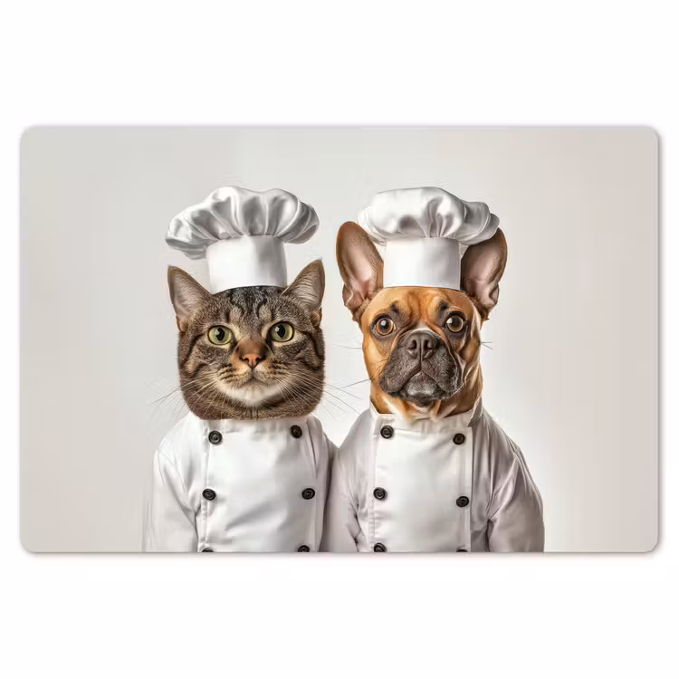Kat - Hond - Kokskleding Placemat vinyl groot -zzsfeer1_Kitchenyeah-website