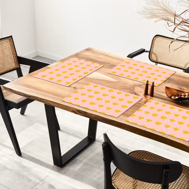 Katten - Patroon - Roze Placemat vinyl groot 368 -zzsfeer4_Kitchenyeah-website