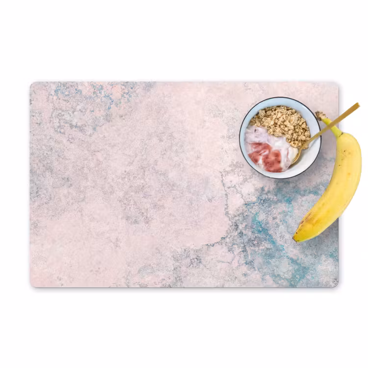 Cement - Beton - Retro - Industrieel - Wit - Blauw Placemat vinyl groot -zzzproduct_Kitchenyeah-website