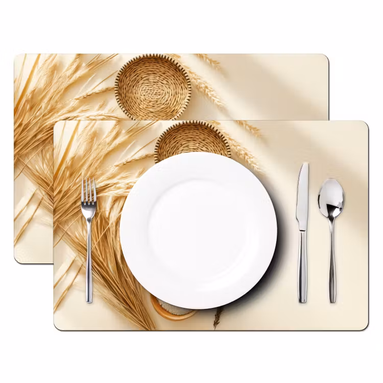 Granen - Hout - Kom - Beige Placemat vinyl groot -zzsfeer2_Kitchenyeah-website