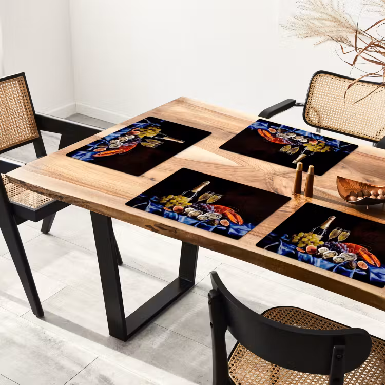 Champagne - Luxe - Oesters Placemat vinyl groot -zzsfeer4_Kitchenyeah-website