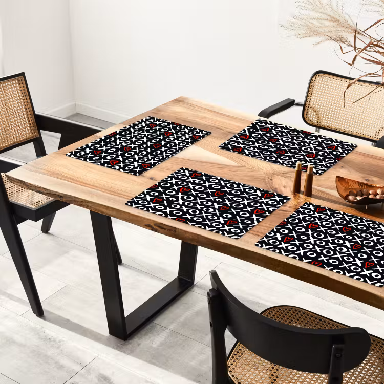 Tekens - Wit - Zwart Placemat vinyl groot 368 -zzsfeer4_Kitchenyeah-website