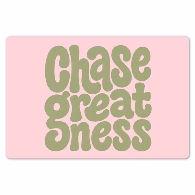 Chase greatness - Groen - Roze - Retro Placemat vinyl groot -zzsfeer1_Kitchenyeah-website