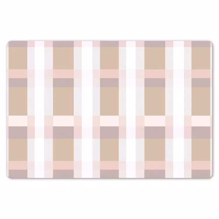 Ruitpatroon - Aardetinten - Minimalistisch Placemat vinyl groot 368 -zzsfeer1_Kitchenyeah-website