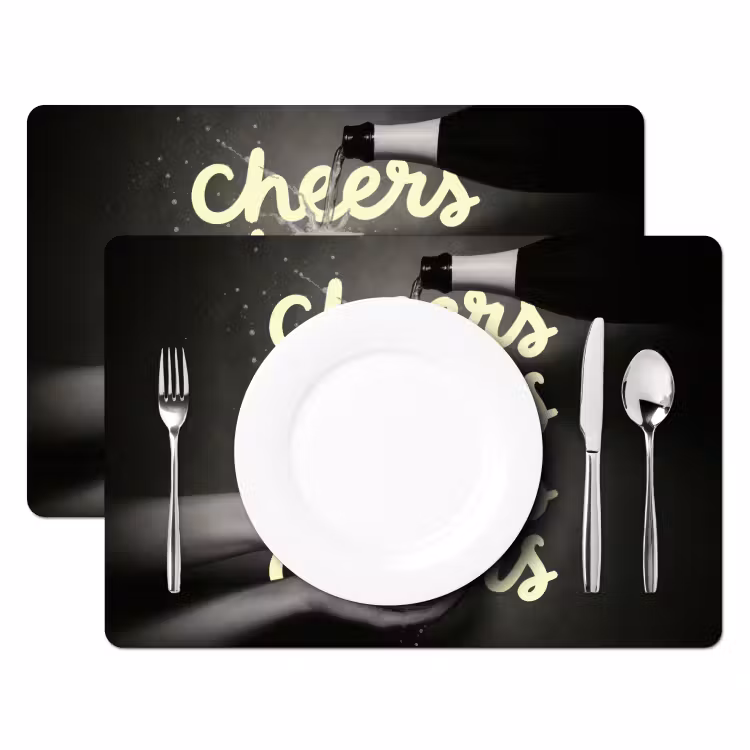 Cheers - Wijn - Zwart - Wit Placemat vinyl groot -zzsfeer2_Kitchenyeah-website