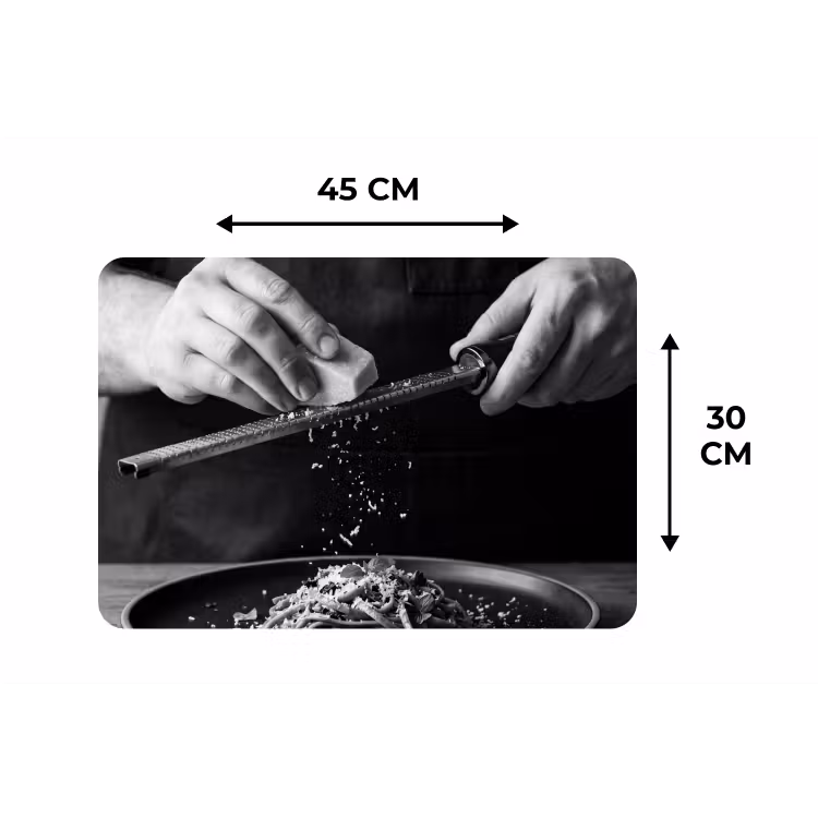 Kaas - Pasta - Rasp Placemat vinyl groot -specs