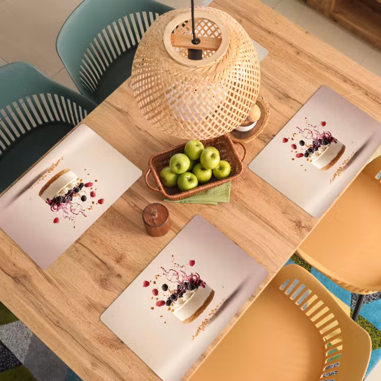Cheesecake - Eten - Roze - Taart Placemat vinyl groot -zzsfeer5_Kitchenyeah-website