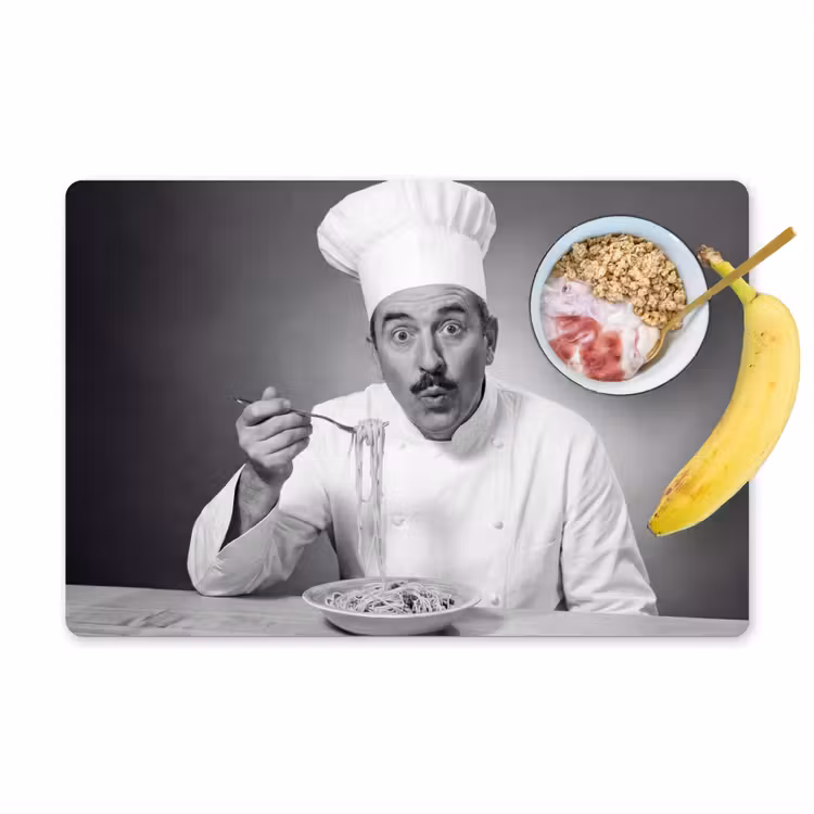 Chef - Spaghetti - Pasta Placemat vinyl groot -zzzproduct_Kitchenyeah-website
