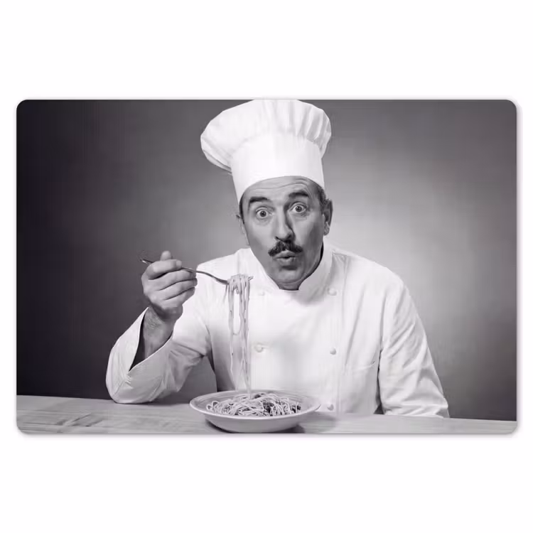 Chef - Spaghetti - Pasta Placemat vinyl groot -zzsfeer1_Kitchenyeah-website