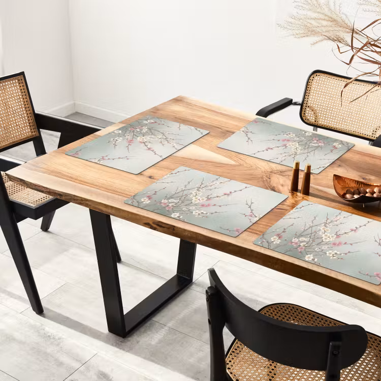 Kersen - Bloesem - Groen Placemat vinyl groot -zzsfeer4_Kitchenyeah-website