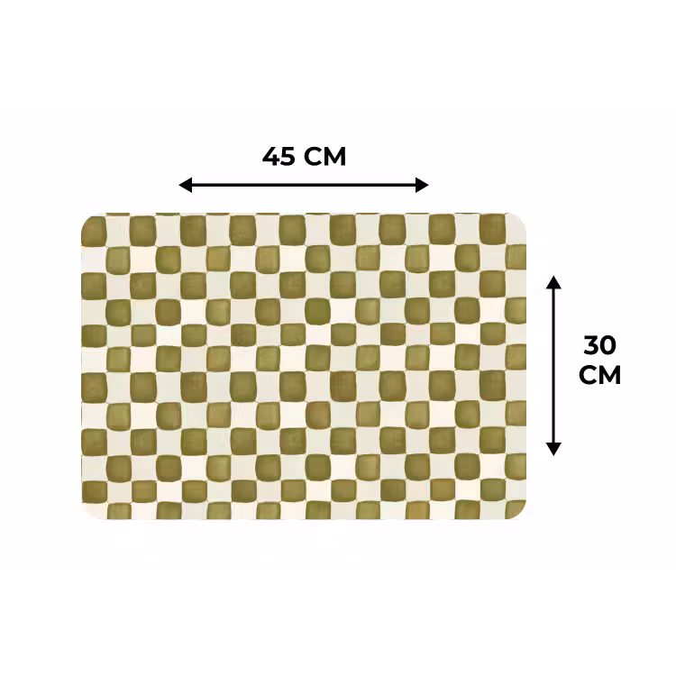 Schaak - Patroon - Groen Placemat vinyl groot 368 -specs
